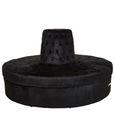 Hartford Sofa - Modular - Round - Black Velvet Fabric