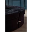 Hartford Sofa - Modular - Round - Black Velvet Fabric