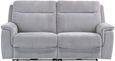 Havana Silver Grey Fabric 3 Seater Electric Recliner Sofa