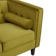 Helia Sofa - 3 Seater - Olive Velvet Fabric