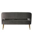Hendricks Sofa - 2 Seater - Grey Velvet Fabric