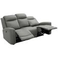 Henley Electric Recliner Sofa - Grey Leather - 3 Seater