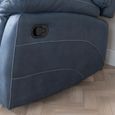 Hilbert Denim Blue Fabric Recliner Corner Sofa