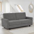 Hive Click Clack Sofa Bed - Grey Fabric - 3 Seater