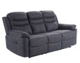 Hooven Charcoal Fabric 3 Seater Recliner