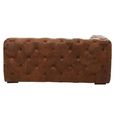 Hoxton Corner Sofa - Vintage Brown Tufted Leather - 2 Seater - RHF