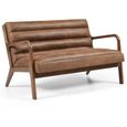 Inca Sofa - Achilles Brown Faux Leather - 2 Seater
