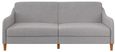 Jack Light Grey Linen Fabric 2 Seater Sprung Sofa Bed - Linen - 2148829UK