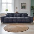Jacob Sofa - Black Fabric - 4 Seater