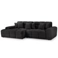 Jacob Corner Sofa - Black Fabric - LHF