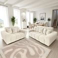 Jacob Sofa Set - Natural Fabric - 3+2 Seater