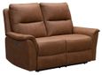 Kansas Power Recliner Sofa - Tan Brown Faux Leather - 2 Seater