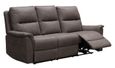 Kansas Power Recliner Sofa - Truffle Faux Leather - 3 Seater