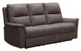 Kansas Power Recliner Sofa - Truffle Faux Leather - 3 Seater