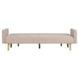 Kells Click Clack Sofa Bed - Sand Fabric - Natural Legs