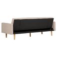 Kells Click Clack Sofa Bed - Sand Fabric - Natural Legs