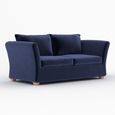 Kendle Sofa Bed - Sunningdale Midnight Blue Fabric - 2 Seater