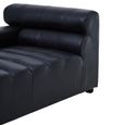 King Chaise - Distressed Slate Grey Leather - Modular - RHF