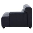 King Sofa - Distressed Slate Grey Leather - LHF