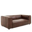King Sofa - 2 Seater - Brown Leather - Mexico