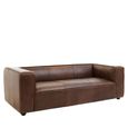 King Sofa - 3 Seater - Brown Leather - Mexico