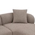 Kingston Lounge Sofa - Brown Fabric - RHF