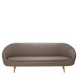 Lagero Sofa - 3 Seater - Brown Faux Leather
