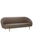 Lagero Sofa - 3 Seater - Brown Faux Leather