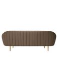 Lagero Sofa - 3 Seater - Brown Faux Leather