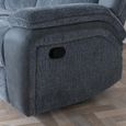 Legend Grey Fabric 2 Seater Recliner Sofa