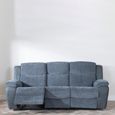 Legend Grey Fabric 3 Seater Recliner Sofa