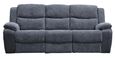 Legend Grey Fabric 3 Seater Recliner Sofa