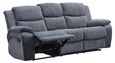 Legend Grey Fabric 3 Seater Recliner Sofa