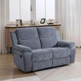 Legend Recliner Sofa - 2 Seater - Grey Fabric