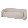 Casa Sofa - Cream Velvet Fabric - Curved - 2 Seater
