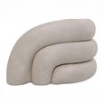 Casa Sofa - Cream Velvet Fabric - Curved - 2 Seater