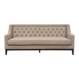 Theodore Sofa - Dark Taupe - Buttoned - 3 Seater
