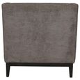 Theodore Armchair - Warm Grey Fabric - Buttoned