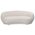 Waverley Sofa - Cream Boucle Fabric - Curved - 2 Seater
