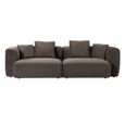 Wicklow Sofa - Brown Velvet Fabric - 4 Seater