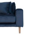 Lido Lounge Sofa - Blue - Fabric - Natural Legs - LHF