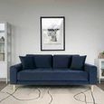 Lido Sofa - 2.5 Seater - Blue - Velvet Fabric