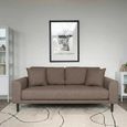 Lido Sofa - 2.5 Seater - Brown - Fabric