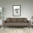 Lido Sofa - 3 Seater - Brown - Fabric