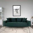 Lido Sofa - 2.5 Seater - Dark Green - Fabric