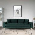 Lido Sofa - 3 Seater - Dark Green - Fabric