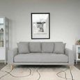 Lido Sofa - 2.5 Seater - Light Grey - Fabric