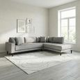 Lido Corner Sofa - Open End - Light Grey - Fabric - Natural Legs - RHF