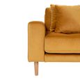 Lido Lounge Sofa - Mustard - Fabric - Natural Legs - RHF