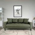 Lido Sofa - 2.5 Seater - Olive Green - Fabric